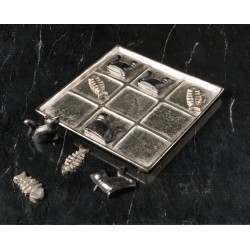 Jeux de Tic-tac-toe "Chat et poisson" en aluminium