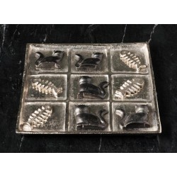 Jeux de Tic-tac-toe "Chat et poisson" en aluminium