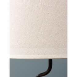Lampe Bouquetin en laiton et abat-jour en lin
