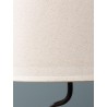 Lampe Bouquetin en laiton et abat-jour en lin