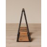 Porte-bûches Cheyenne en métal et bois recyclé