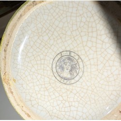 Aiguière style Art-Nouveau en céramique verte