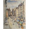 Aquarelle "Coutance" signée FERRERO