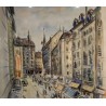 Aquarelle "Coutance" signée FERRERO
