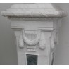  Paire de colonnes en marbre blanc et sur  Moinat SA  - Antiquités décoration