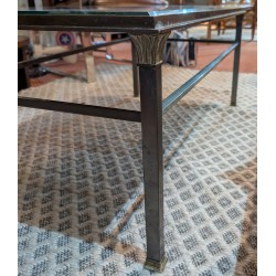 Table basse avec plateau en cuivre émaillé