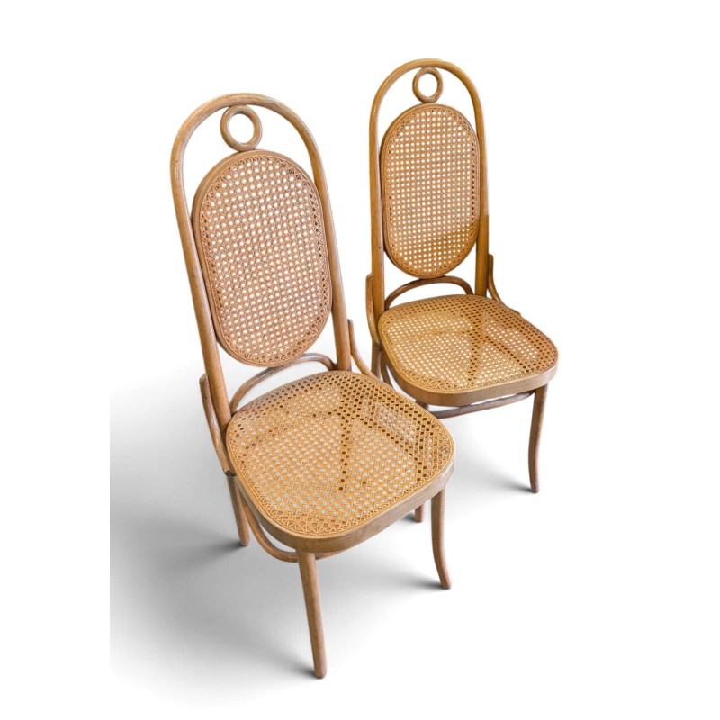 Paire de chaises en bois thermoformé