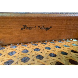 Paire de chaises en bois thermoformé
