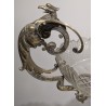 Coupe ovale en cristal et métal argenté
