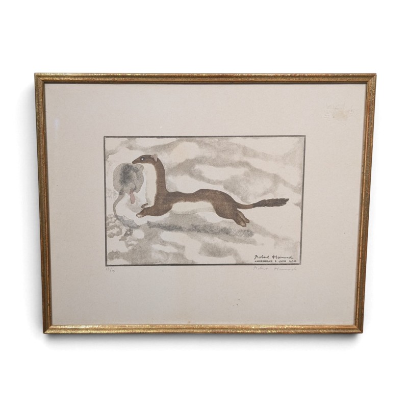 Gravure "Hermine" signée HAINARD