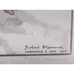 Gravure "Hermine" signée HAINARD