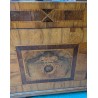 Coffre Biedermeier marqueté d'armoiries