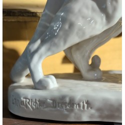 Couple de léopards en porcelaine signé RICHTER