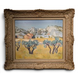 Tableau \"Les Alpilles\" signé Yves BRAYER