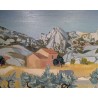 Tableau \"Les Alpilles\" signé Yves BRAYER