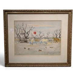 Aquarelle "Camargue" signé Yves BRAYER