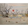 Aquarelle "Camargue" signé Yves BRAYER