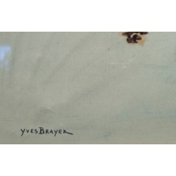 Aquarelle "Camargue" signé Yves BRAYER