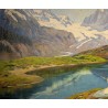 Tableau "Glacier d'Aletsch" signé H.-E. HUGUENIN