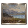 Tableau "Bettmersee" signé H.-E. HUGUENIN