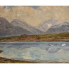 Tableau "Bettmersee" signé H.-E. HUGUENIN