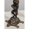 Paire de bougeoirs Grenouille et tortue
