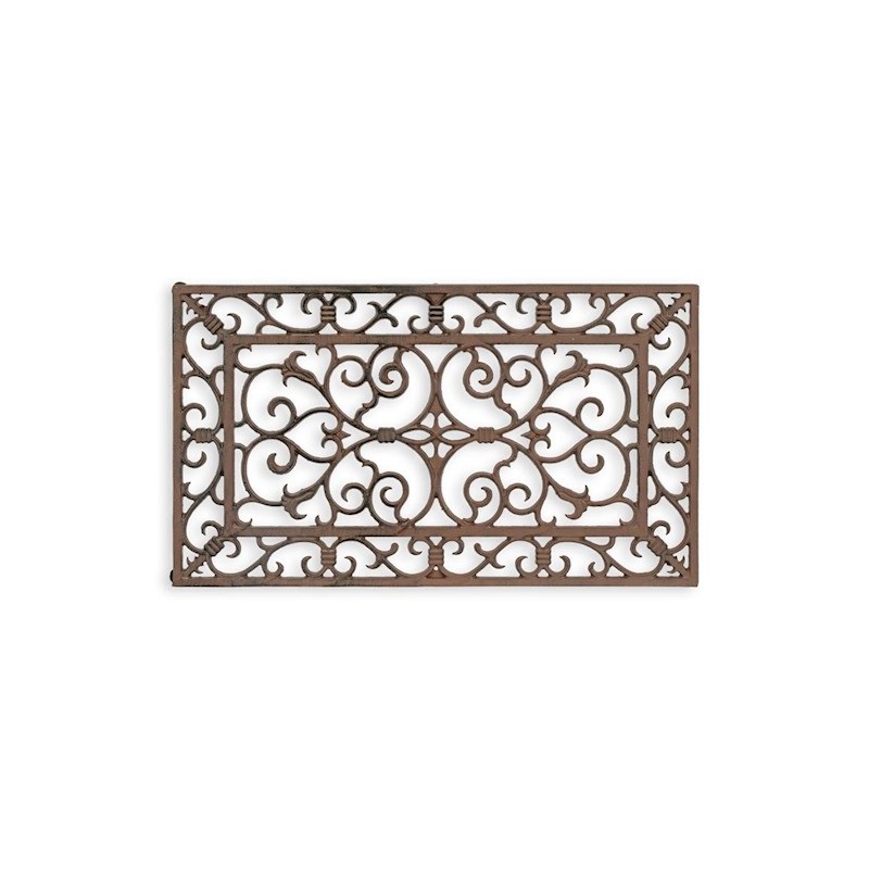 Paillasson rectangulaire en fonte brune