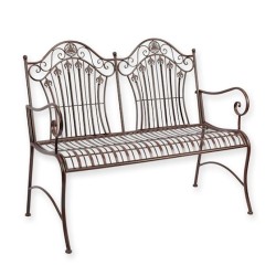 Banc en fer forgé brun