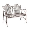 Banc en fer forgé brun