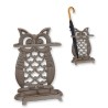 Porte-parapluies Hibou en fonte brune