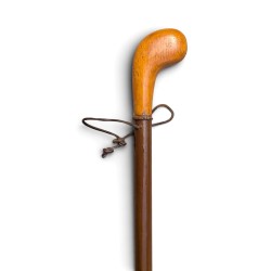 Canne pommeau en bois