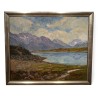 Tableau "Bettmersee" signé H.-E. HUGUENIN