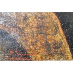 Tableau "Portrait d'homme" signé Jh VUILLERMET