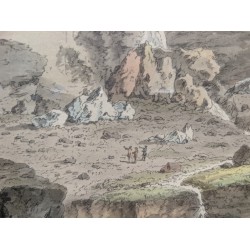 Gravure "Glacières du Grindelwald" par ABERLI