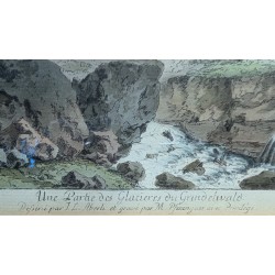 Gravure "Glacières du Grindelwald" par ABERLI