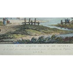 Gravure "Lac de Genève" par PERIGNON