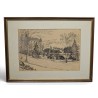 Gravure "Jardin de St-Jean" signée J. MÉGARD 1907