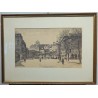 Gravure "Place Longemalle" signée J. MÉGARD 96