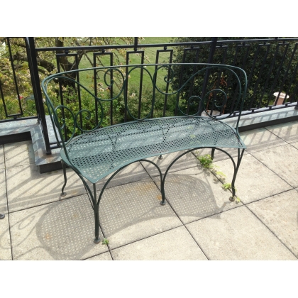 Geschwungenes Sofa aus Schmiedeeisen von Moinat SA – Antiquitäten und Dekoration