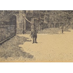 Gravure "Place Longemalle" signée J. MÉGARD 96