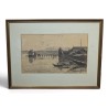 Gravure "Ancien Port au bois" signée J. MÉGARD 97