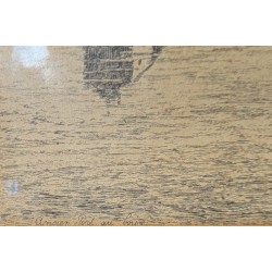 Gravure "Ancien Port au bois" signée J. MÉGARD 97