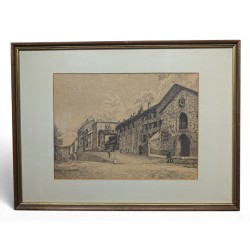 Gravure "Terreaux du Temple" signée J. MÉGARD 1894