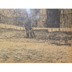 Gravure "Terreaux du Temple" signée J. MÉGARD 1894