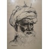 Gravure "Vieillard" signée Bashir MIRZA 67