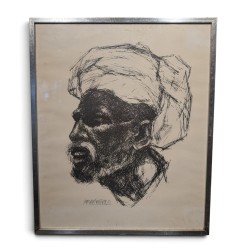 Gravure "Homme" signée Bashir MIRZA 67
