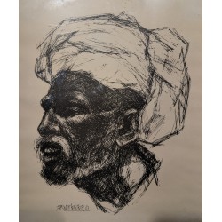 Gravure "Homme" signée Bashir MIRZA 67