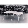White MALMAISON curved wrought-iron sofa at Moinat SA – Antiques and home décor