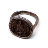 Bague en argent avec pièce de monnaie ancienne