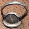 Bague en argent avec pièce de monnaie ancienne